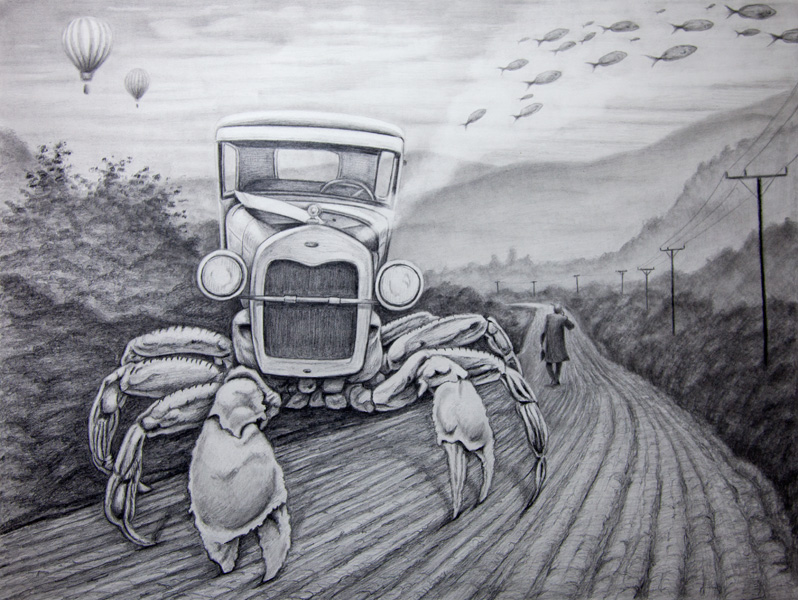 Model 'C' Pencil Sketch- Copyright 2011, Jephyr (Jeff Curtis), All Rights Reserved